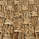 Adele 177L x 177W x 177H Medium Brown Seagrass Woven Square Pouf - Default Title