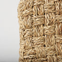 Adele 177L x 177W x 177H Medium Brown Seagrass Woven Square Pouf - Default Title