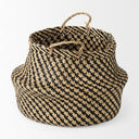 Gaia 177L x 177W x 205H Set of 3 Light and Dark Brown Cross Patterend Belly Seagrass Basket - Default Title