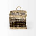 Nia 185L x 134W x 146H Set of 2 Light Brown Seagrass Rectangular Basket with Handles - Default Title