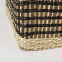 Nia 185L x 134W x 146H Set of 2 Light Brown Seagrass Rectangular Basket with Handles - Default Title