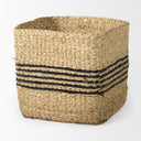 Cullen 157L x 157W x 157H Set of 3 Grey Twisted Seagrass Square Basket - Default Title