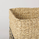 Cullen 157L x 157W x 157H Set of 3 Grey Twisted Seagrass Square Basket - Default Title