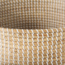 Olivia 157L x 157W x 173H Set of 3 Beige Seagrass Basket WLid and Handles - Default Title