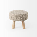 Bina 190L x 190W x 150H Taupe 4 Legged Wool Stool - Default Title
