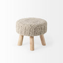 Bina 190L x 190W x 150H Taupe 4 Legged Wool Stool - Default Title