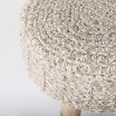 Bina 190L x 190W x 150H Taupe 4 Legged Wool Stool - Default Title