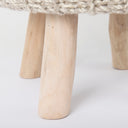 Bina 190L x 190W x 150H Taupe 4 Legged Wool Stool - Default Title