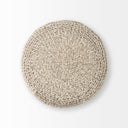 Bina 240L x 240W x 140H Light Gray 4 Legged Wool Stool - Default Title