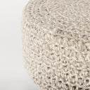 Bina 240L x 240W x 140H Light Gray 4 Legged Wool Stool - Default Title