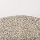 Bina 240L x 240W x 140H Light Gray 4 Legged Wool Stool - Default Title