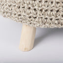Bina 240L x 240W x 140H Light Gray 4 Legged Wool Stool - Default Title