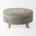 Bina 300L x 300W x 150H Dark Gray 4 Legged Wool Stool - Default Title