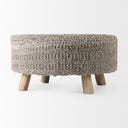 Bina 300L x 300W x 150H Dark Gray 4 Legged Wool Stool - Default Title