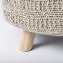 Bina 300L x 300W x 150H Dark Gray 4 Legged Wool Stool - Default Title