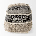 Darika 160L x 160W x 160H BlackWhiteGray Cotton Pouf - Default Title