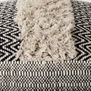 Darika 160L x 160W x 160H BlackWhiteGray Cotton Pouf - Default Title
