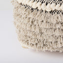 Darika 160L x 160W x 160H BlackWhiteGray Cotton Pouf - Default Title