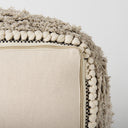 Darika 160L x 160W x 160H BlackWhiteGray Cotton Pouf - Default Title