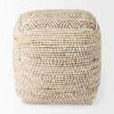 Ekani 160L x 160W x 160H CreamBeige Cotton Pouf - Default Title