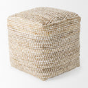 Ekani 160L x 160W x 160H CreamBeige Cotton Pouf - Default Title