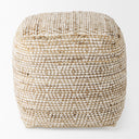 Ekani 160L x 160W x 160H CreamBeige Cotton Pouf - Default Title
