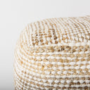 Ekani 160L x 160W x 160H CreamBeige Cotton Pouf - Default Title