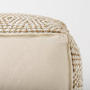 Ekani 160L x 160W x 160H CreamBeige Cotton Pouf - Default Title