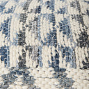 Eshana 160L x 160W x 160H Cream Wool and Denim Patterned Pouf - Default Title