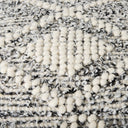 Ekiya 160L x 160W x 160H BlackWhite Yarn and Wool Patterened Pouf - Default Title