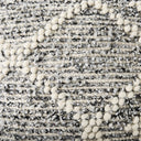 Ekiya 160L x 160W x 160H BlackWhite Yarn and Wool Patterened Pouf - Default Title