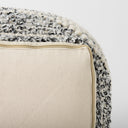 Ekiya 160L x 160W x 160H BlackWhite Yarn and Wool Patterened Pouf - Default Title