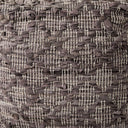 Falguni 160L x 160W x 160H Gray Leather and Cotton Patterned Pouf - Default Title