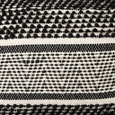 Garima 220L x 220W x 140H BlackWhite Wool and Cotton Patterned Pouf - Default Title