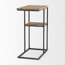 Ronin 25H Rectangle 2-Tier Wood w Black Metal Accent Table - Default Title