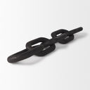 Alix 290L x 50W x 50H Black Wood Link Chain Decorative Object - Default Title