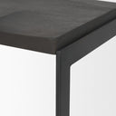 Kiran 17L x 17W x 26H Black Wood W Black Metal Base C-Shape Counter Stool - Default Title