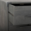 Ward 34L x 18W Brown Wood and Iron 3 Drawer Accent Cabinet - Default Title