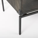 Ward 34L x 18W Brown Wood and Iron 3 Drawer Accent Cabinet - Default Title