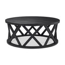 Forsey 280L x 453W x 180H Black Solid Wood Round Coffee Table - Default Title