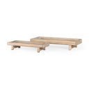 Carver Set of 2 Rectangular White Washed Wood Trays - Default Title