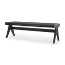 Arvin 591L x 177W x 181H Black Wooden Bench - Default Title