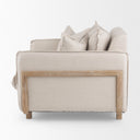 Roy II Beige Upholstered and Brown Wood Frame Arm Chair - Default Title