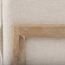 Roy II Beige Upholstered and Brown Wood Frame Arm Chair - Default Title
