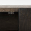Darwin 80x175 Brown Solid Wood Gold Metal Base 4 Cabinet Door Sideboard - Default Title