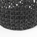 Lola 197L x 197W x 236 Set of 3 Black Water Hyacinth Zig Zag Weave Round Basket W Handles - Default Title