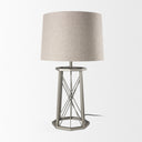Raen 285H Gray Metal Octagonal Base wBeige Shade Table Lamp - Default Title