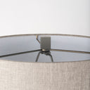 Raen 285H Gray Metal Octagonal Base wBeige Shade Table Lamp - Default Title