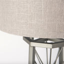 Raen 285H Gray Metal Octagonal Base wBeige Shade Table Lamp - Default Title