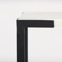 Lucas III Set of 2 15L x 15W 12L x 12W White Marble WBlack Iron Frame Accent Tables - Default Title